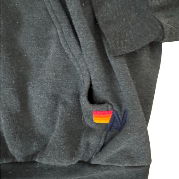 Aviator Nation Charcoal Hoodie with Blue and Red-Yellow Logo Sz XL - Picture 3 of 3